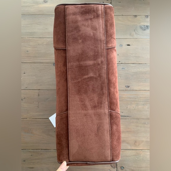 Reformation Arianna Bag brown chocolate suede NWT - Picture 7 of 11